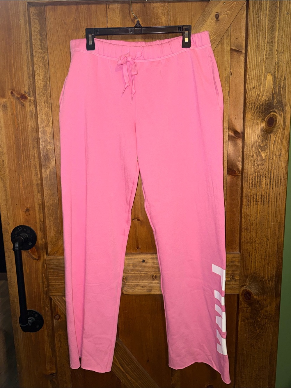 NWT PINK Victoria’s Secret Pink Logo Sweatpants M Wide Leg